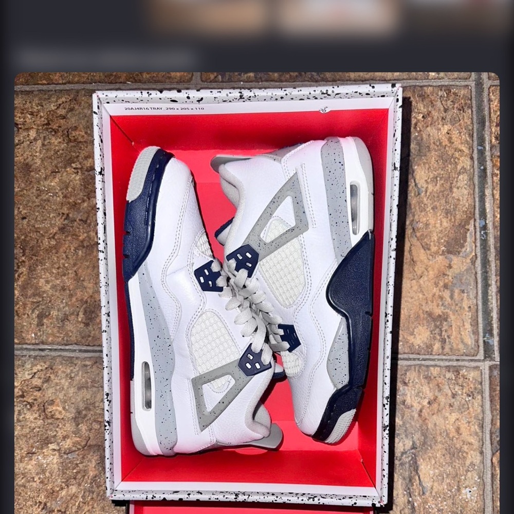 Jordan White and Blue Sneakers
